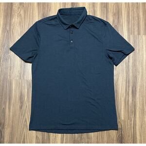 Lululemon Evolution Men's Polo Short Sleeve Golf Shirt Navy Blue Sz S*